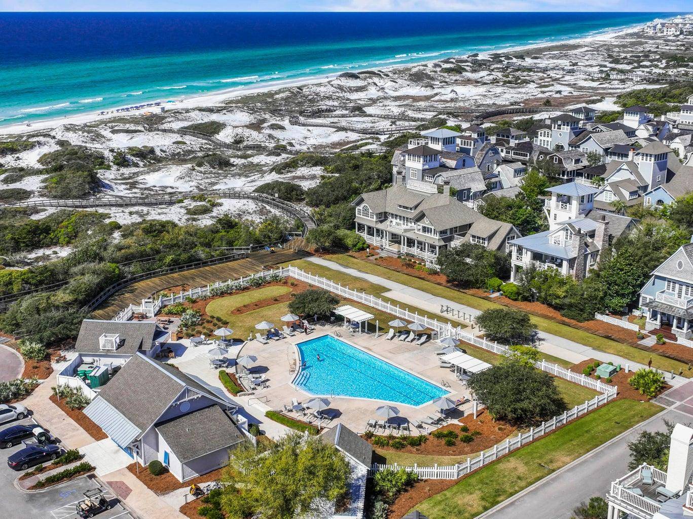 Aerial View of the Dunesider Pool and WaterSound Beach