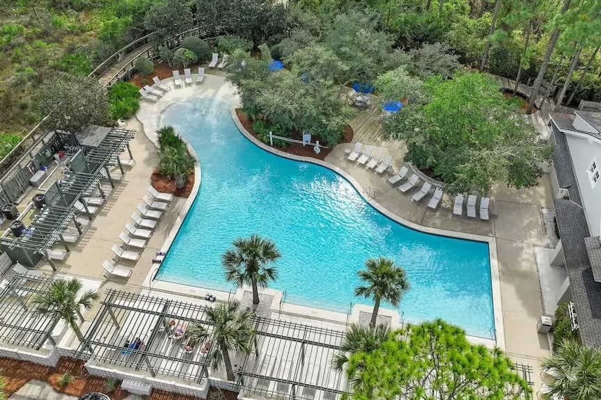 Aerial View of the Resort-Style WaterSound West Community Pool